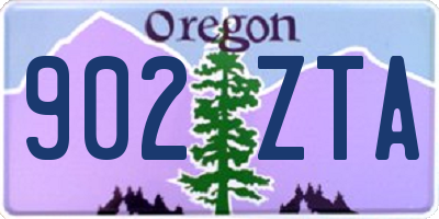 OR license plate 902ZTA