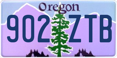 OR license plate 902ZTB