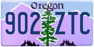 OR license plate 902ZTC