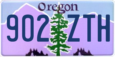 OR license plate 902ZTH