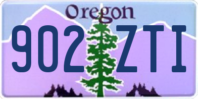 OR license plate 902ZTI