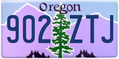 OR license plate 902ZTJ