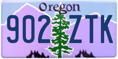 OR license plate 902ZTK