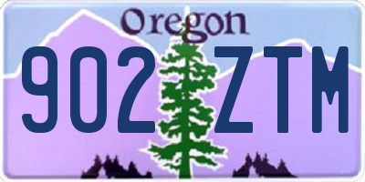 OR license plate 902ZTM