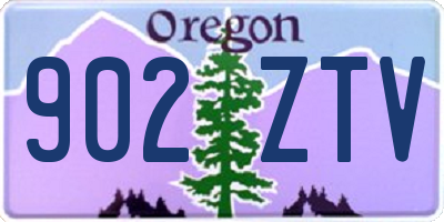 OR license plate 902ZTV