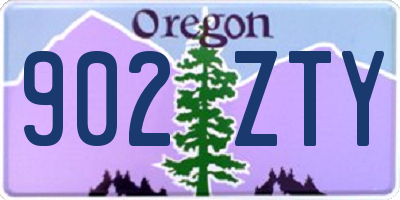 OR license plate 902ZTY