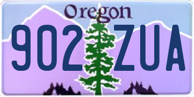 OR license plate 902ZUA