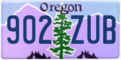 OR license plate 902ZUB