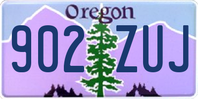 OR license plate 902ZUJ
