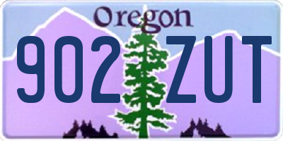 OR license plate 902ZUT