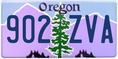 OR license plate 902ZVA