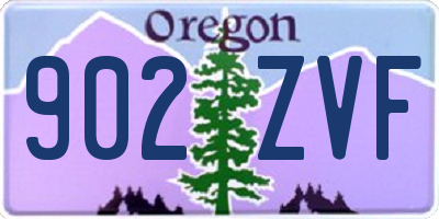 OR license plate 902ZVF