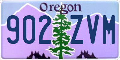 OR license plate 902ZVM