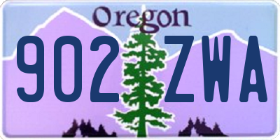 OR license plate 902ZWA
