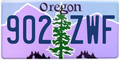 OR license plate 902ZWF