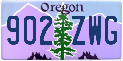 OR license plate 902ZWG