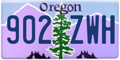 OR license plate 902ZWH