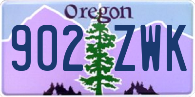 OR license plate 902ZWK
