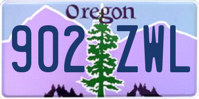 OR license plate 902ZWL