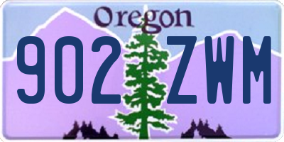 OR license plate 902ZWM