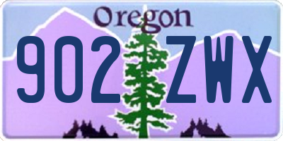 OR license plate 902ZWX