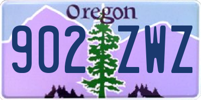 OR license plate 902ZWZ