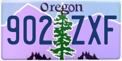 OR license plate 902ZXF