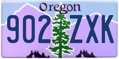OR license plate 902ZXK