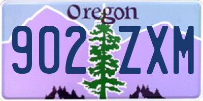 OR license plate 902ZXM