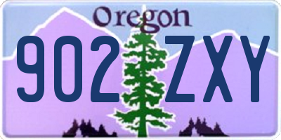 OR license plate 902ZXY