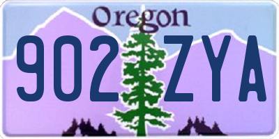 OR license plate 902ZYA