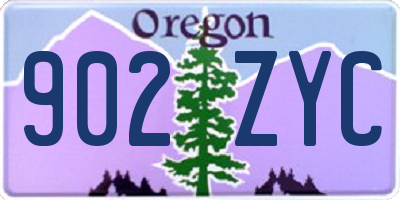 OR license plate 902ZYC