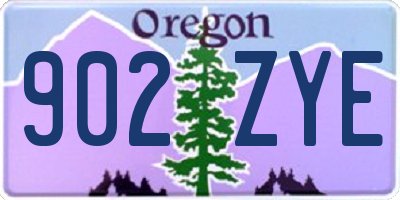 OR license plate 902ZYE