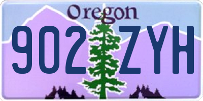 OR license plate 902ZYH