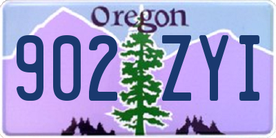 OR license plate 902ZYI