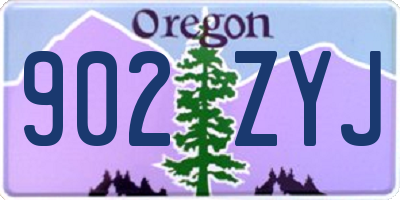 OR license plate 902ZYJ