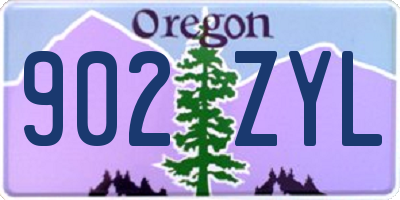 OR license plate 902ZYL