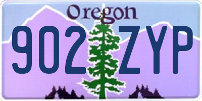 OR license plate 902ZYP