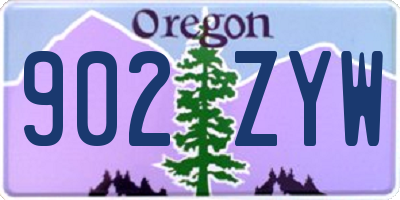 OR license plate 902ZYW