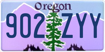 OR license plate 902ZYY