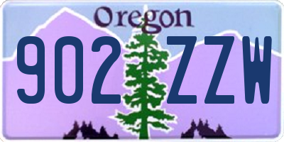 OR license plate 902ZZW