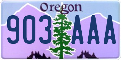 OR license plate 903AAA