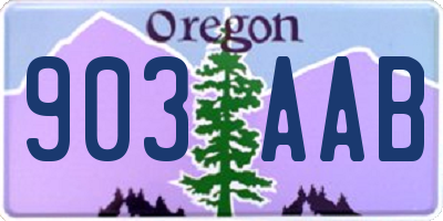 OR license plate 903AAB