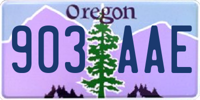 OR license plate 903AAE
