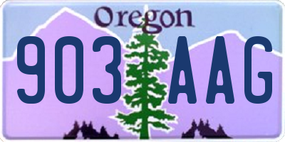 OR license plate 903AAG