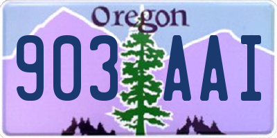 OR license plate 903AAI