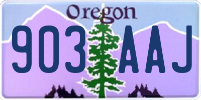 OR license plate 903AAJ