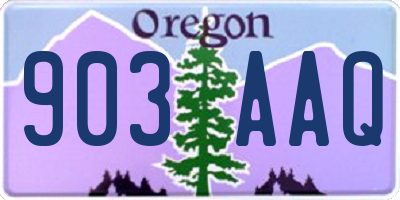 OR license plate 903AAQ