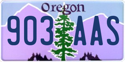 OR license plate 903AAS