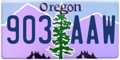 OR license plate 903AAW